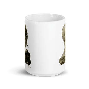Van Gogh Skull of a Skeleton with Burning Cigarette 1886 Mug - Mug