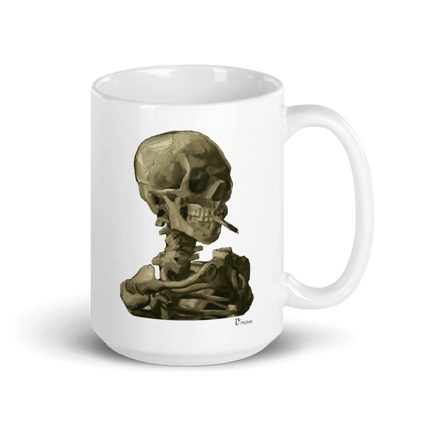 Van Gogh Skull of a Skeleton with Burning Cigarette 1886 Mug - Mug
