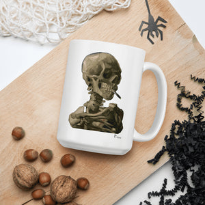 Van Gogh Skull of a Skeleton with Burning Cigarette 1886 Mug - Mug