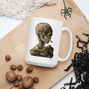 Van Gogh Skull of a Skeleton with Burning Cigarette 1886 Mug - Mug
