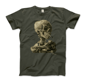 Van Gogh Skull of a Skeleton with Burning Cigarette 1886 T-Shirt - Men (Unisex) / City Green / S - T-Shirt