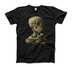 Van Gogh Skull of a Skeleton with Burning Cigarette 1886 T-Shirt - Men (Unisex) / Black / S - T-Shirt