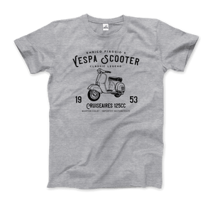 Vintage Piaggio Scooter 1953 125cc T-Shirt - Men / Heather Grey / Small - T-Shirt