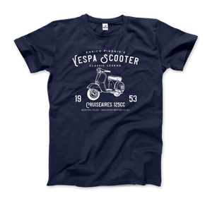 Vintage Piaggio Scooter 1953 125cc T-Shirt - Men / Navy / Small - T-Shirt