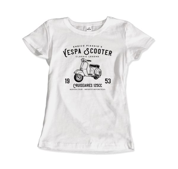 Vintage Piaggio Scooter 1953 125cc T-Shirt - Women / White / Small - T-Shirt
