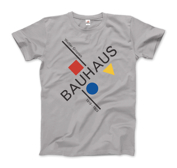 Walter Gropius Bauhaus Artwork T-Shirt - Men / Silver / Small by Art-O-Rama