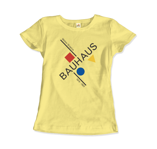 Walter Gropius Bauhaus Artwork T-Shirt - Women / Spring Yellow / Small by Art-O-Rama