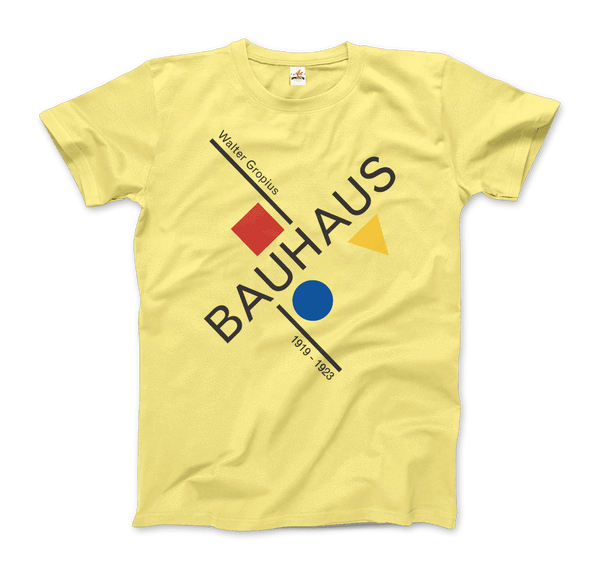Walter Gropius Bauhaus Artwork T-Shirt - Men / Spring Yellow / Small by Art-O-Rama