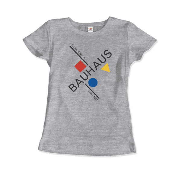 Walter Gropius Bauhaus Artwork T-Shirt - Women / Heather Grey / Small by Art-O-Rama