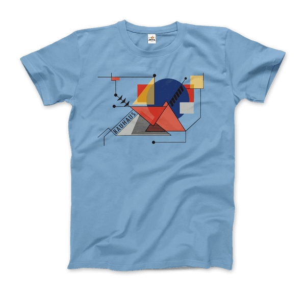 Walter Gropius Bauhaus Geometry Artwork T-Shirt - Men / Light Blue / Small - T-Shirt