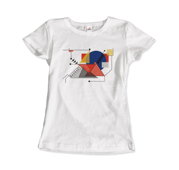 Walter Gropius Bauhaus Geometry Artwork T-Shirt - Women / White / Small - T-Shirt