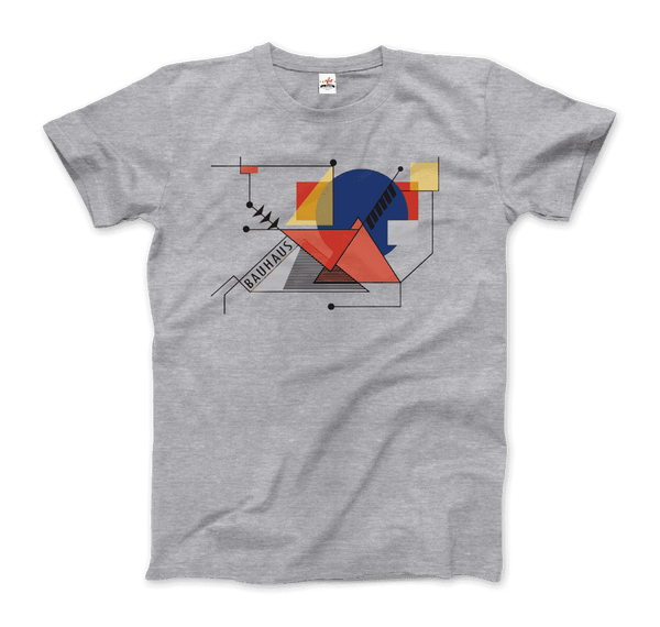 Walter Gropius Bauhaus Geometry Artwork T-Shirt - Men / Heather Grey / Small - T-Shirt