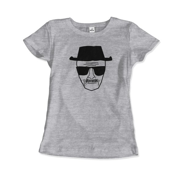 Walter White With Porkpie Hat and Sunglasses Sketch T-Shirt - Women / Heather Grey / Small - T-Shirt
