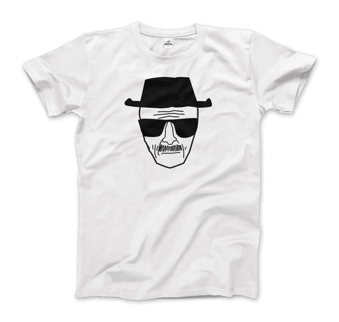 walter white with porkpie hat and sunglasses sketch t shirt art o rama shop breaking bad cinema drawing famous film 352