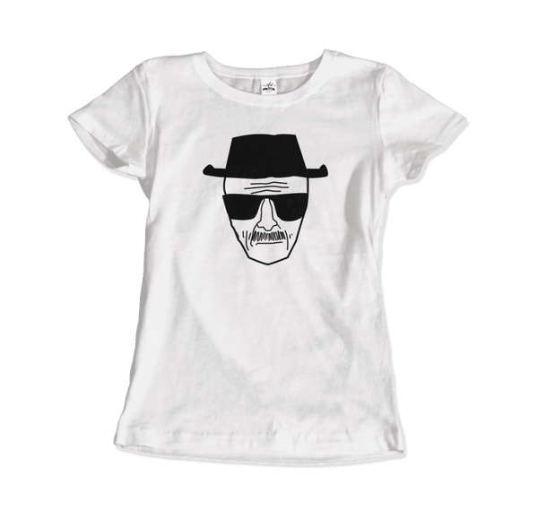 Walter White With Porkpie Hat and Sunglasses Sketch T-Shirt - Women / White / Small - T-Shirt