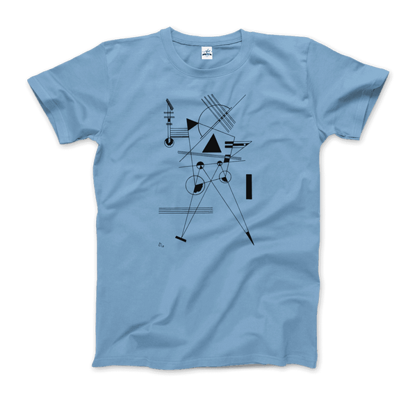 Wassily Kandinsky - Drawing for Point and Line 1925 Artwork T-Shirt - Men / Light Blue / Small - T-Shirt