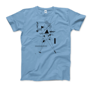 Wassily Kandinsky - Drawing for Point and Line 1925 Artwork T-Shirt - Men / Light Blue / Small - T-Shirt
