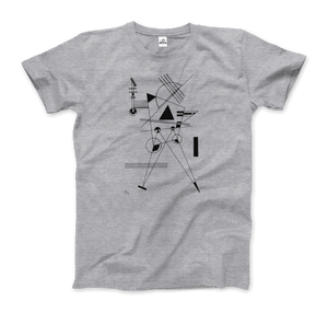 Wassily Kandinsky - Drawing for Point and Line 1925 Artwork T-Shirt - Men / Heather Grey / Small - T-Shirt