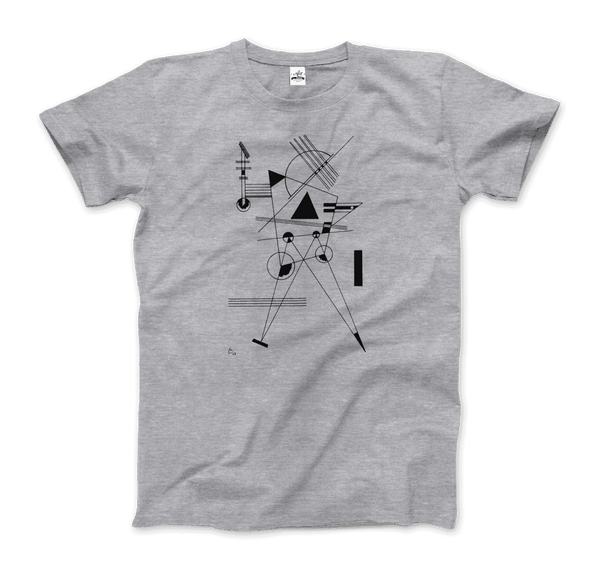 Wassily Kandinsky - Drawing for Point and Line 1925 Artwork T-Shirt - Men / Heather Grey / Small - T-Shirt