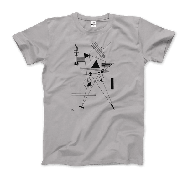 Wassily Kandinsky - Drawing for Point and Line 1925 Artwork T-Shirt - Men / Silver / Small - T-Shirt