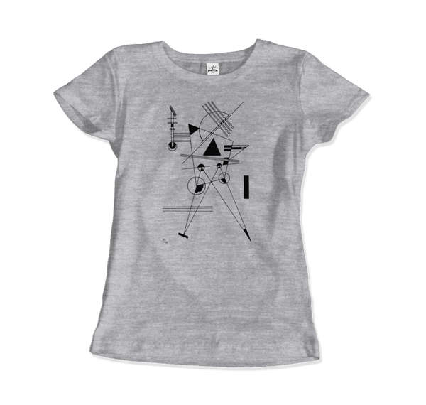 Wassily Kandinsky - Drawing for Point and Line 1925 Artwork T-Shirt - Women / Heather Grey / Small - T-Shirt