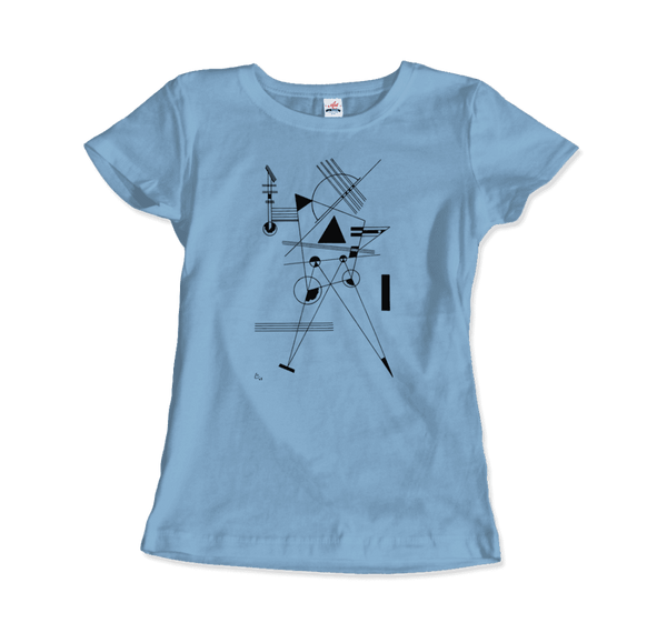 Wassily Kandinsky - Drawing for Point and Line 1925 Artwork T-Shirt - Women / Light Blue / Small - T-Shirt