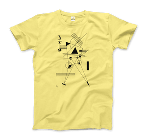 Wassily Kandinsky - Drawing for Point and Line 1925 Artwork T-Shirt - Men / Spring Yellow / Small - T-Shirt