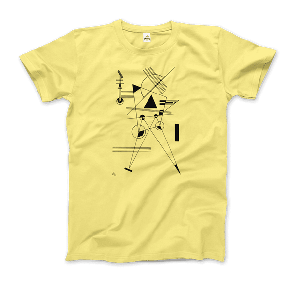 Wassily Kandinsky - Drawing for Point and Line 1925 Artwork T-Shirt - Men / Spring Yellow / Small - T-Shirt