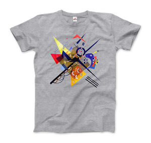 Wassily Kandinsky On White II (Auf Weiss) 1923, Artwork T-Shirt - Men / Heather Grey / Small by Art-O-Rama