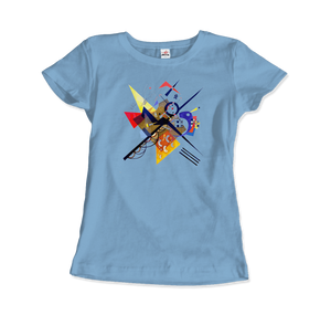 Wassily Kandinsky On White II (Auf Weiss) 1923, Artwork T-Shirt - Women / Light Blue / Small by Art-O-Rama