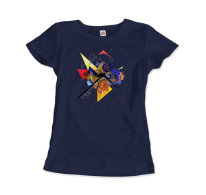 Wassily Kandinsky On White II (Auf Weiss) 1923, Artwork T-Shirt - Women / Navy / Small by Art-O-Rama