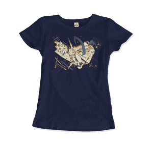 Wassily Kandinsky Untitled 1922 Artwork T-Shirt - Women (Fitted) / Navy / S - T-Shirt