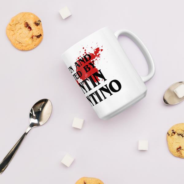 Written and Directed by Quentin Tarantino (Bloodstained) Mug - [variant_title] by Art-O-Rama