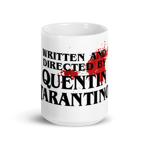 Written and Directed by Quentin Tarantino (Bloodstained) Mug - [variant_title] by Art-O-Rama