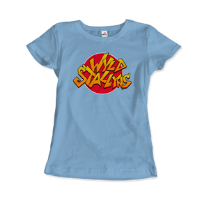 Wyld Stallyns Rock Band from Bill & Ted's Excellent Adventure T-Shirt - Women / Light Blue / Small by Art-O-Rama